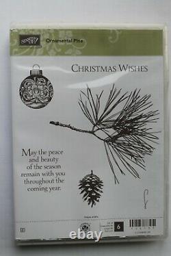 Stampin Up Ornamental Pine set of 6 Pinecone, Ornament, Peace & Beauty