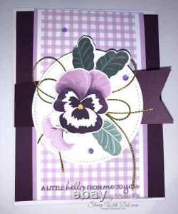 Stampin' Up! PANSY PATCH Stamp Set, PANSY Dies & 24 Pcs PANSY PETALS DSP