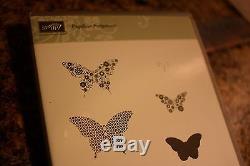 Stampin' Up! Papillon Potpourri & 2 PUNCHES Set of 7, Clear Mount, Butterflies