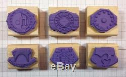 Stampin' Up! Party Punch, wood-mounted stamp set, used