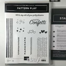 Stampin Up Pattern Play Stamp Set And Playful Alphabet Dies NEW