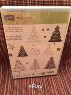 Stampin Up Peaceful Pines Tree Holiday Photopolymer Mount Set of 17 NEW