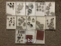 Stampin Up Photo Polymer Rubber Stamp Lot Of 13 Sets Used