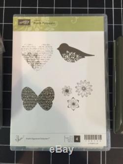 Stampin Up Punch Potpourri Stamp Set And Boho Blossom Punch Lot (NEW)