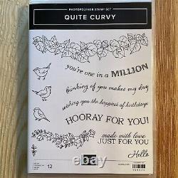 Stampin Up! QUITE CURVY & CURVY CHRISTMAS Stamp Sets & CURVY Dies + 1/2 Pack DSP