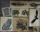 Stampin Up! RARE 2002 Birds Of Prey Stamp Set Falcon Eagle Owl Vulture Feather