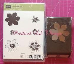 Stampin Up! RETIRED Beautiful Bunch Clear Mount Stamp Set & Fun Flower Punch NEW
