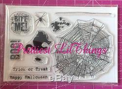 Stampin Up! RETIRED Bite Me Clear Mount Photopolymer Stamp Set Halloween NEW