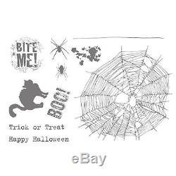 Stampin Up! RETIRED Bite Me Clear Mount Photopolymer Stamp Set Halloween NEW