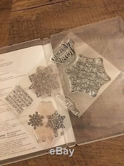 Stampin Up RETIRED Punches Butterfly, Notetag & Snow Flurry + 4 Stamp Sets