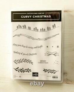 Stampin' Up RETIRED Trio Curvy Christmas & Quite Curvy Stamp Sets, Curvy Dies