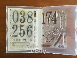 Stampin' Up! Rare Number of Years stamp set & Large Numbers Framelits Dies