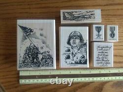 Stampin' Up Rare Retired 2002 Courage & Honor Military Veteran set of 6