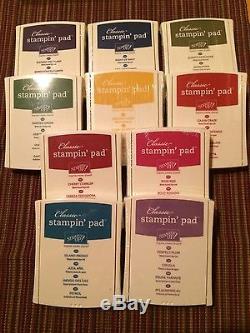 Stampin Up Regals Collection Classic Stamp Pad Set of 10 NEW