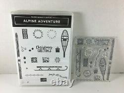 Stampin' Up! Retired ALPINE ADVENTURE stamp set & ALPINE SPORTS Thinlits Dies
