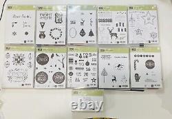 Stampin' Up! Retired Christmas Stamp sets LOT 11 Sets NewithUsed