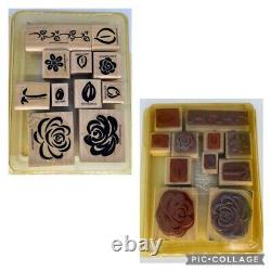 Stampin Up Retired Rare Rubber Stamp Set Huge Lot of 112 + FREE Accessory Bundle
