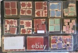 Stampin Up! Retired Rubber Stamps Sets Vintage Huge Lot USED & NEW