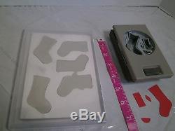 Stampin' Up! Retired STITCHED STOCKINGS Stamp Set + STOCKING BUILDER Punch RARE