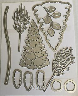 Stampin Up Retired Stamp Set WINTER WOODS & IN THE WOODS Dies- Christmas, Trees