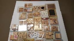 Stampin' Up Retired Stamp Sets Wood-mounted, 175 Stamps, Etc. Condition