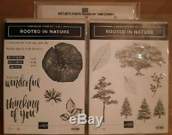 Stampin Up Rooted In Nature 1&2 Stamp sets & Nature's Roots Framelits Dies NEW