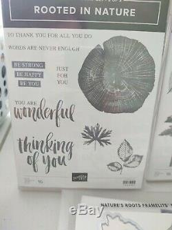 Stampin Up Rooted In Nature 1&2 Stamp sets & Nature's Roots Framelits Dies gifts