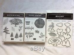 Stampin Up! Rooted in NatureNEW wood stamp set & Nature's Roots Framelits Dies