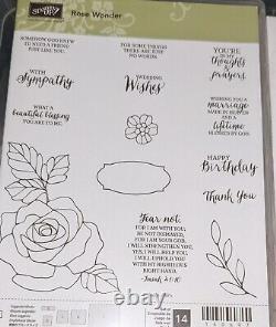 Stampin Up Rose Wonder Stamp Set & Coordinating DIES BY DAVE Sizzix Folder RARE