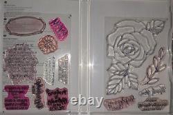 Stampin Up Rose Wonder Stamp Set & Coordinating DIES BY DAVE Sizzix Folder RARE