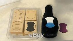 Stampin' Up! Round Tab Punch Whale Tail LOT Totally Tabs Stamp Set Retired