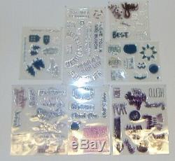 Stampin Up Rubber Stamp Lot 14+ Sets mounted unmounted used and new
