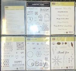 Stampin Up Rubber Stamp Lot 17 Sets Most Unused country home celebrate beauty