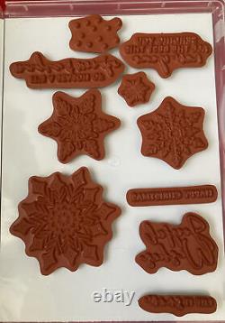 Stampin' Up! Rubber Stamp Set (Joyful Flurry)(Frosted Flurry Dies)(Retired)