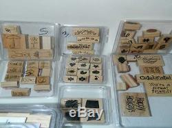 Stampin Up Rubber Stamp Sets Huge Lot of 36 Almost All Unused