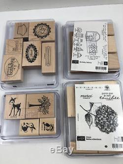 Stampin Up Rubber Stamp Wood Mount Set LOT of 20 Sets Retired Assorted Themes #1