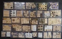 Stampin' Up! Rubber Stamps HUGE LOT 35 COMPLETE SETS MIXED HOLIDAYS FLOWERS #22