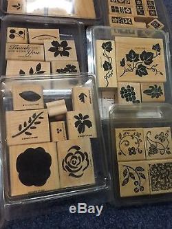 Stampin' Up Rubber stamp Collection. Huge Lot of 25 sets/ more than 170 stamps