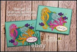 Stampin' Up! SEASCAPE Stamps, SEA LIFE Dies & WHALE OF A TIME DSP. Super set