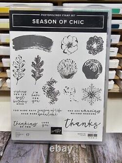 Stampin' Up! SEASON OF CHIC Stamp Set & Dies Seashell Leaf Snowflake Flower