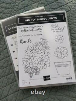 Stampin' Up! SIMPLY SUCCULENTS stamp Set & POTTED SUCCULENTS Dies Bundle