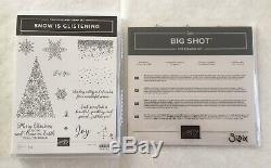 Stampin Up SNOW IS GLISTENING Stamp Set & SNOWFALL THINLITS Dies Christmas NEW