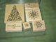Stampin Up! SNOW SWIRLED RUBBER STAMP SET, CHRISTMAS