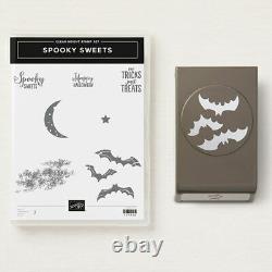 Stampin' Up! SPOOKY SWEETS Stamp Set & SPOOKY BATS Punch RETIRED NEW