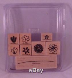 Stampin' Up! SPRINGTIME STEMS Set of 8 Decorative Rubber Stamps Retired, New