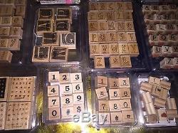 Stampin Up STAMP SETS Alphabet & Numbers & Ink Pads Teacher/Crafts 20 New Boxes