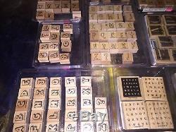 Stampin Up STAMP SETS Alphabet & Numbers & Ink Pads Teacher/Crafts 20 New Boxes