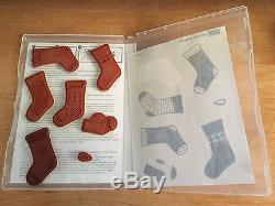 Stampin Up STITCHED STOCKINGS Stamp Set and Stocking Builder Punch Retired
