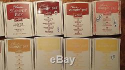 Stampin Up! SU Huge Lot of 48 Stamp ink Pads with color caddy no duplicates