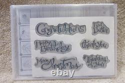 Stampin' Up Sassy Salutations Set of 6 Greetings Stamps -Retired -SEE PICS